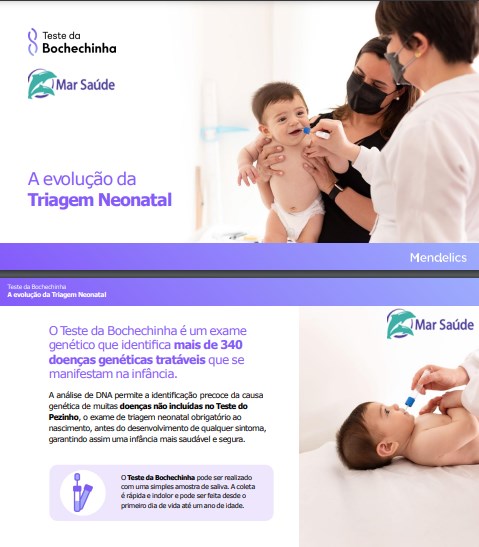 teste Pezinho triagem neonatal